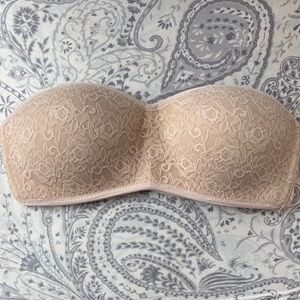 Victoria’s Secret Pink Strapless Nude Strapless Bra-M